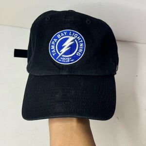 '47 Brand Men's Black Tampa Bay Lightning Team Clean Up Adjustable Hat